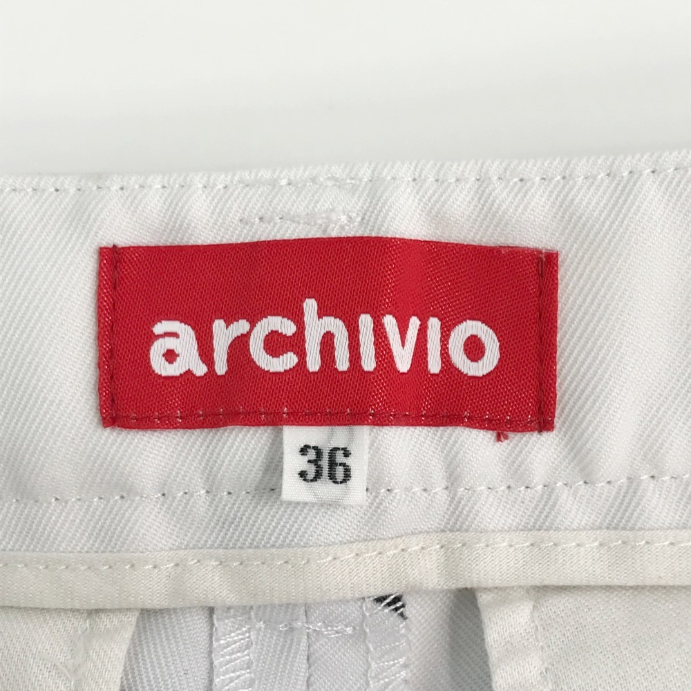 ARCHIVIO アルチビオ 2021年モデル ショートパンツ ボーダー柄 ホワイト系 36 [240001906181] ゴルフウェア レディース_画像5