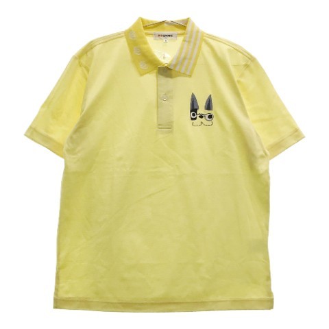 クリスマスファッション SPORTS 新品】M.U エムユースポーツ ドット×総柄 半袖ポロシャツ ミエコウエサコ