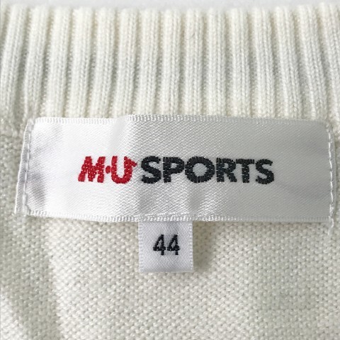 MU SPORTS エムユースポーツ ニットベスト 総柄 ホワイト系 44 [240001890412] ゴルフウェア レディース_画像5