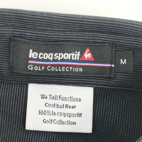 LE COQ GOLF ルコックゴルフ 長袖ポロシャツ ストライプ柄 ブラック系 M [240001897568] ゴルフウェア メンズ_画像5