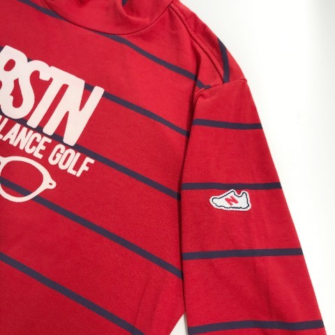 NEW BALANCE GOLF ニューバランスゴルフ ハイネック 長袖Tシャツ ボーダー柄 レッド系 1 [240001870564] ゴルフウェア レディース_画像5