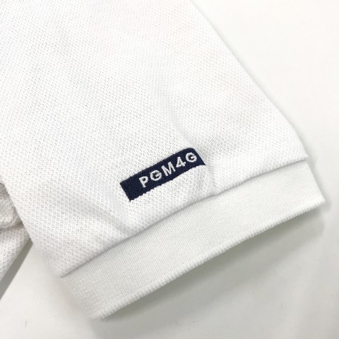 PEARLY GATES パーリーゲイツ 2021年モデル 半袖ポロシャツ ロゴ刺繍 ホワイト系 5 [240101010630] ゴルフウェア メンズ_画像4