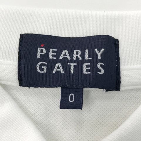 PEARLY GATES パーリーゲイツ 半袖ポロシャツ 刺繍 ニコちゃん ホワイト系 0 [240101037007] ゴルフウェア レディース_画像5