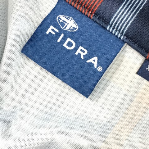 FIDRA フィドラ 半袖ポロシャツ チェック柄 ネイビー系 XL [240101037399] ゴルフウェア レディースの画像5