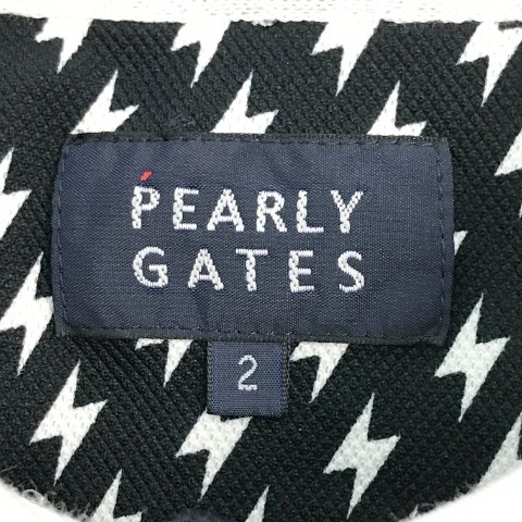 PEARLY GATES パーリーゲイツ 2022年モデル 半袖ポロシャツ イナズマ柄 ブラック系 2 [240101038219] ゴルフウェア レディース_画像6