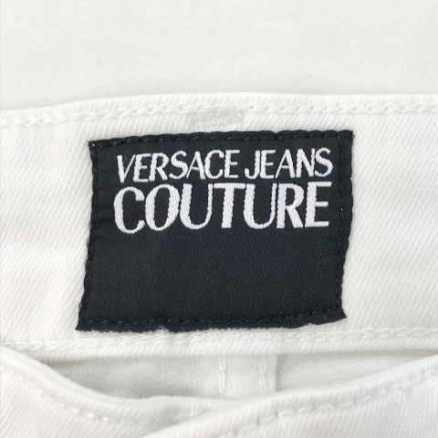 【美品】VERSACE JEANS COUTURE ヴェルサーチジーンズクチュール C-19-10031865 パンツ テーパード コットン ホワイト系 26 [240101056979]_画像6