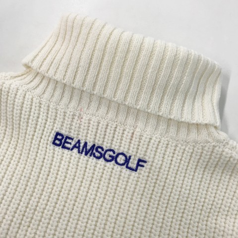 BEAMS GOLF ビームスゴルフ ハイネック ニットベスト ホワイト系 M [240101058779] ゴルフウェア レディース_画像4