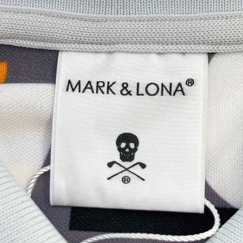 【1円】【新品】MARK&LONA マークアンドロナ 2022年モデル ノースリーブポロシャツ 総柄 オレンジ系 38 [240101069056]_画像6