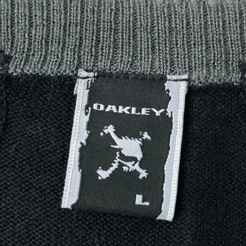 【1円】OAKLEY オークリー 433200JP ニットセーター 総柄 ブラック系 L [240101079955]_画像5