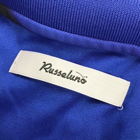 RUSSELUNO ラッセルノ 2021年モデル 半袖ポロシャツ ペイント総柄 ブルー系 5 [240101052726] ゴルフウェア メンズ_画像5