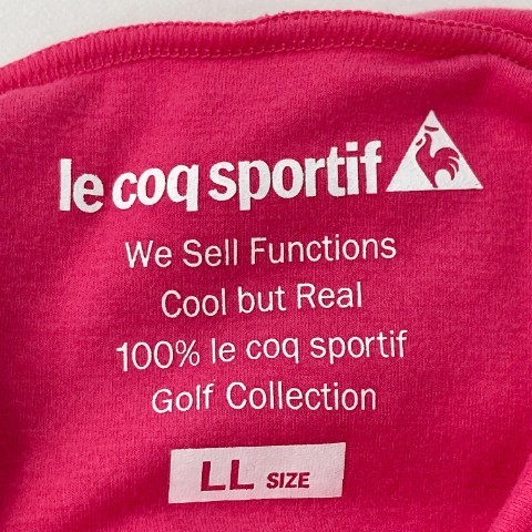 【1円】LE COQ GOLF ルコックゴルフ 2021年モデル タートルネック 長袖Tシャツ ピンク系 LL [240101084503]_画像6