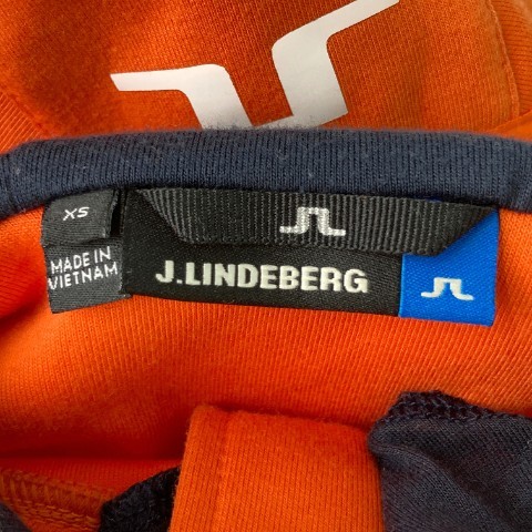 【1円】J.LINDEBERG ジェイリンドバーグ 072-51920 ハーフジップ 長袖パーカー オレンジ系 XS [240101079975]_画像5