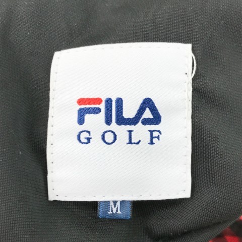 FILA GOLF フィラゴルフ 裏起毛パンツ チェック柄 レッド系 M [240001948546] ゴルフウェア メンズ_画像6