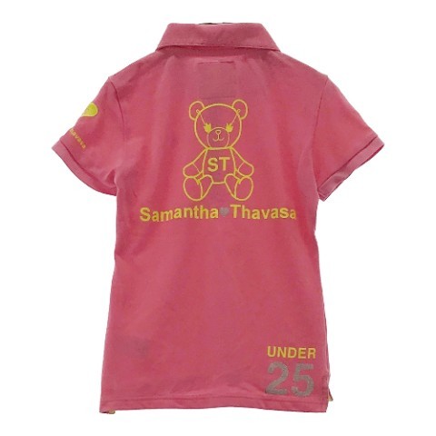 SAMANTHA THAVASA サマンサタバサ UNDER25 半袖 ポロシャツ ピンク系 S [240101013110] ゴルフウェア レディース_画像2