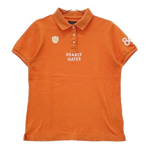 PEARLY GATES パーリーゲイツ 2022年モデル 半袖ポロシャツ オレンジ系 2 [240101017289] ゴルフウェア レディース_画像1