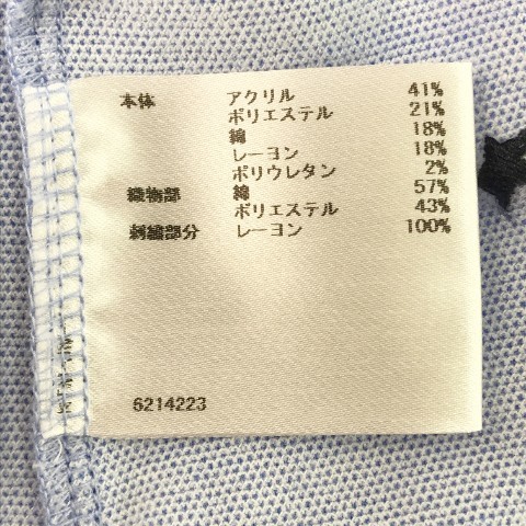 MUNSINGWEAR マンシングウェア 長袖シャツ 星 総柄 ブルー系 L [240001981770] ゴルフウェア レディース_画像6