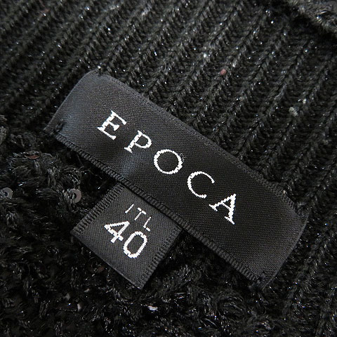 EPOCA エポカ ニットカーディガン スパコール ブラック系 40 [240001590818] レディース_画像6