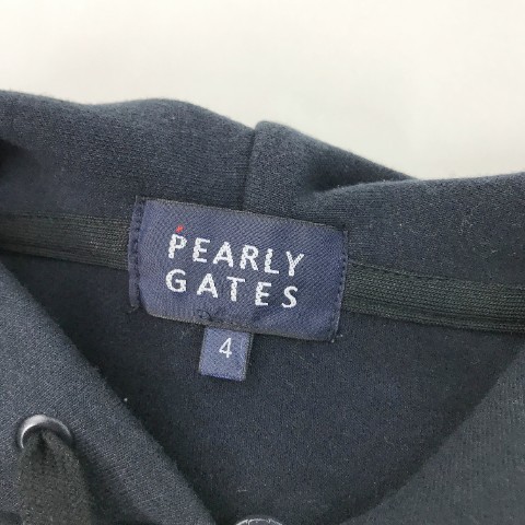 PEARLY GATES パーリーゲイツ 2021年モデル スウェット ジップ パーカー 花柄 ネイビー系 4 [240001833516] ゴルフウェア メンズ_画像6