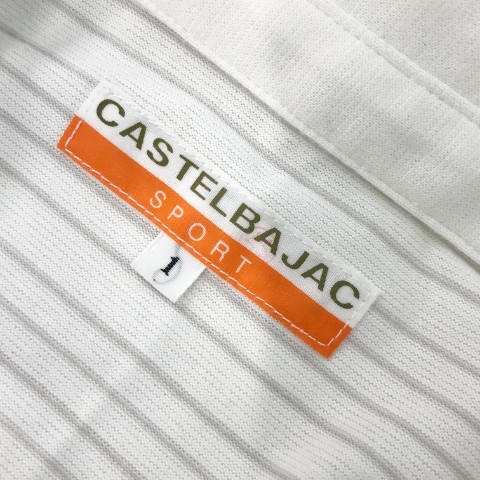 CASTELBAJAC カステルバジャック 半袖ポロシャツ ボーダー柄 ホワイト系 1 [240001992793] ゴルフウェア レディース_画像6