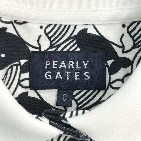 PEARLY GATES パーリーゲイツ 2021年モデル ノースリーブポロシャツ くじら 総柄 ブラック系 0 [240001996130] ゴルフウェア レディース_画像6