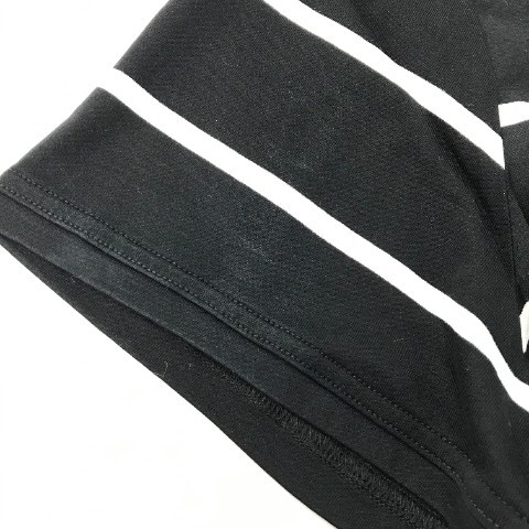 MINORITY COLLECTION マイノリティコレクション ハーフジップ 半袖ポロシャツ ボーダー 総柄 ブラック系 2 [240001997496] ゴルフウェア_画像9