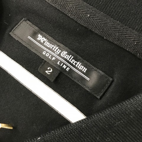 MINORITY COLLECTION マイノリティコレクション ハーフジップ 半袖ポロシャツ ボーダー 総柄 ブラック系 2 [240001997496] ゴルフウェア_画像5