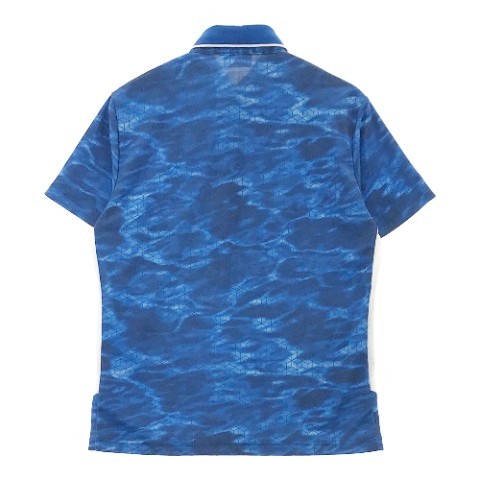 ADIDAS GOLF アディダスゴルフ 半袖ポロシャツ 総柄 ブルー系 M [240001978750] ゴルフウェア メンズ_画像2