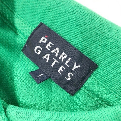 PEARLY GATES パーリーゲイツ 半袖ポロシャツ ニコちゃん グリーン系 1 [240001987103] ゴルフウェア レディース_画像6