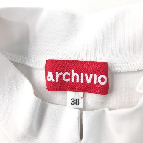 ARCHIVIO アルチビオ 2022年モデル ハイネック ノースリーブシャツ ホワイト系 38 [240101015835] ゴルフウェア レディース_画像5