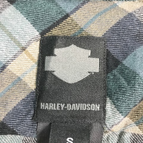 【新品】HARLEY DAVIDSON ハーレーダビッドソン 96036 長袖シャツ チェック柄 カーキ系 S [240001724167] バイクウェア レディース_画像5