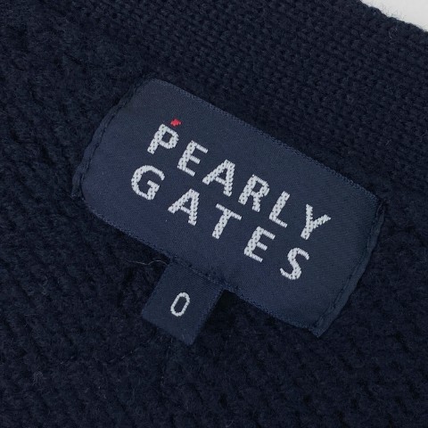 PEARLY GATES パーリーゲイツ ウールニット カーディガン ネイビー系 0 [240101081938] ゴルフウェア レディース_画像5