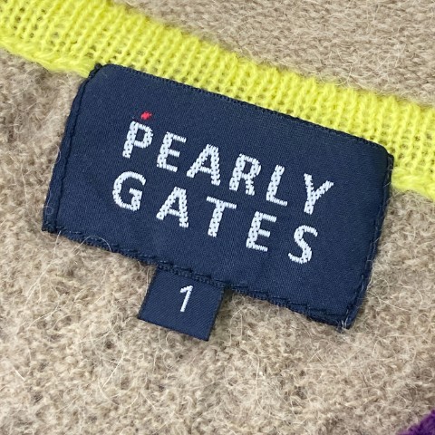 PEARLY GATES パーリーゲイツ アルパカ混 ニットベスト ブラウン系 1 [240101083009] ゴルフウェア レディース_画像6