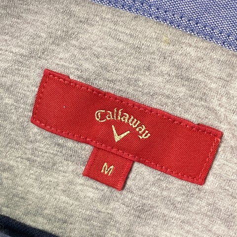 CALLAWAY キャロウェイ レッドレーベル 長袖ポロシャツ 総柄 ネイビー系 M [240101102237] ゴルフウェア メンズ_画像7