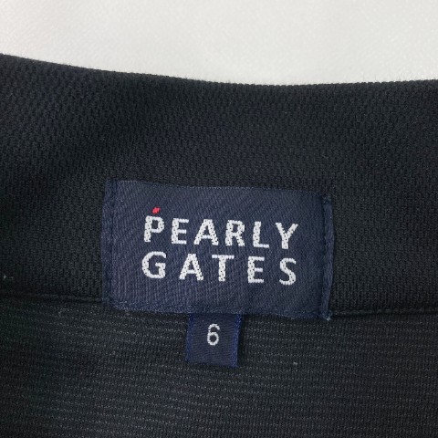 PEARLY GATES パーリーゲイツ ハーフジップ長袖Tシャツ ブラック系 6 [240101060867] ゴルフウェア メンズ_画像4