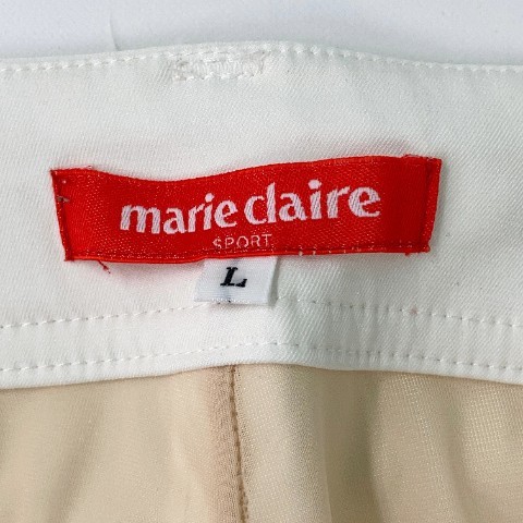 MARIE CLAIRE SPORT マリクレール スポール 裏地付 ロングパンツ ホワイト系 L [240101070182] ゴルフウェア レディース_画像4