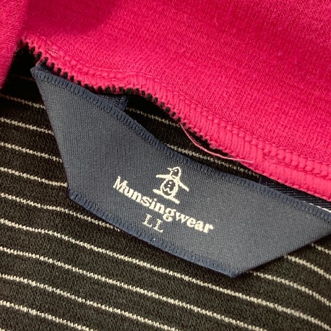 MUNSINGWEAR マンシングウェア 2022年モデル 起毛ハイネック 長袖Tシャツ ピンク系 LL [240101072020] ゴルフウェア メンズ_画像4