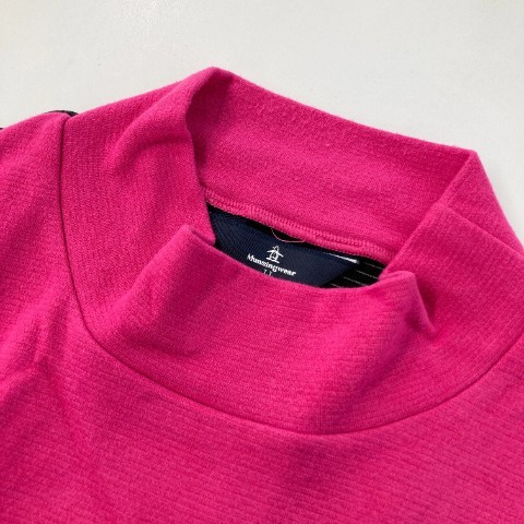 MUNSINGWEAR マンシングウェア 2022年モデル 起毛ハイネック 長袖Tシャツ ピンク系 LL [240101072020] ゴルフウェア メンズ_画像3