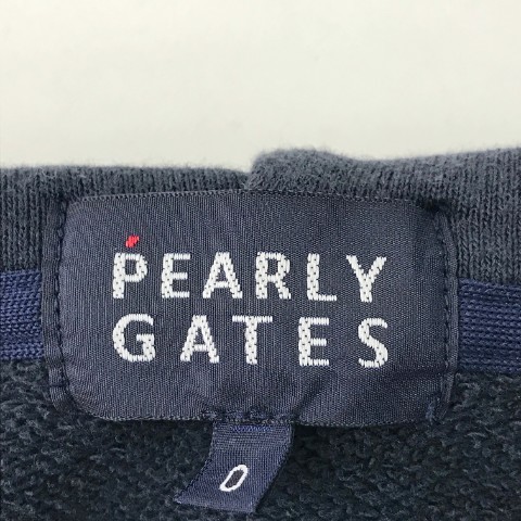 PEARLY GATES パーリーゲイツ スウェットジップパーカー ネイビー系 0 [240101078749] ゴルフウェア レディース_画像4