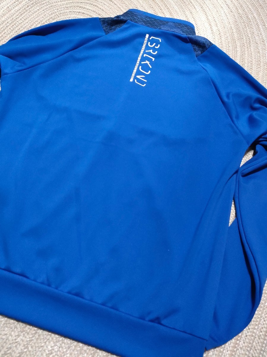  новый товар обычная цена 9130 SRIXON Srixon длинный рукав половина Zip cut and sewn рубашка М синий blue мужской Golf одежда стрейч . пот 