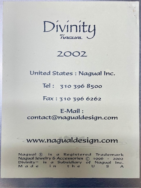 売り切り　Nagual Divinity ナグァール ディビニティ ６点 リング・ピアス ＆ Divinity総合カタログ2002 ／ ジョセフ・ボルトリー 925 _画像7