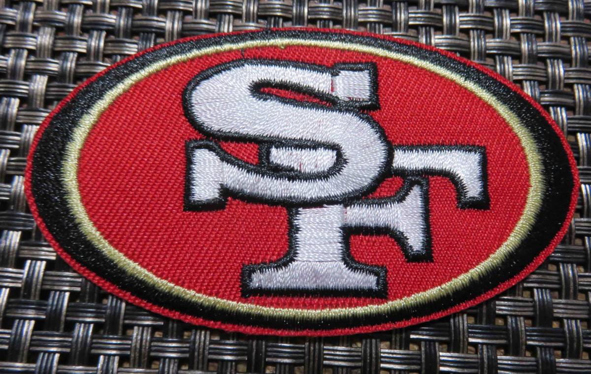 赤小豆◆新品NFLサンフランシスコ・フォーティナイナーズSan Francisco 49ers刺繍ワッペン◆アメフト　アメリカンフットボール　アメリカ