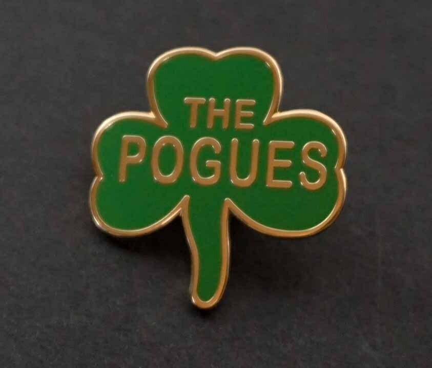 《緑三つ葉PG》新品『THE POGUES/ザ・ポーグス』■UK 三つ葉クローバー イギリス バント■pin collectionピンバッジ バッチ■ロックバンド_画像1