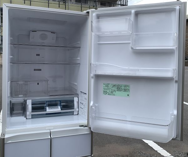 kz1k42-017 HITACHI R-S4000H vacuum tilt 5-door refrigerator right opening 2017 year made 401L crystal white (XW) Hitachi [ Chiba ]