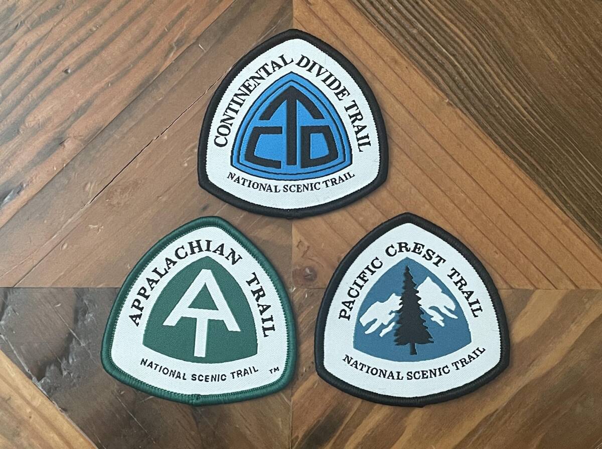 スルーハイク トリプルクラウンハイカー パッチセット CDT PCT AT セクションハイク ロングトレイル Continental Divide Trail_画像1