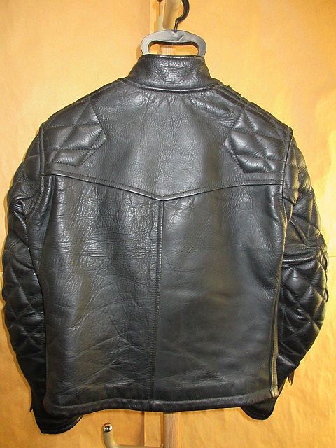 Four　Speed　Leathers フォースピード　パデッド　ダブル　レザー　ライダース　ジャケット　黒　美品_画像2