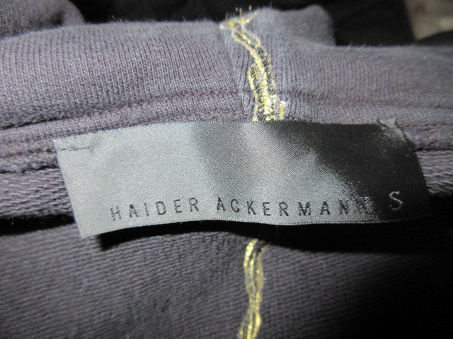 Haider Ackermann　ハイダーアッカーマン 18AW 刺繍　スウェット オーバーサイズ　ジップアップ　パーカー　黒　S 国内正規品_画像4