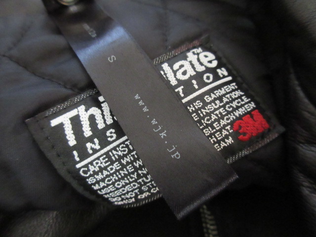 wjk обычная цена 198000 иен sinsa rate стеганое полотно кожа двойной байкерская куртка чёрный S