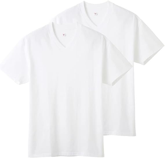 グンゼ VネックTシャツ 【2枚組】 YG 綿100% Tシャツ 2P メンズ LL_画像2