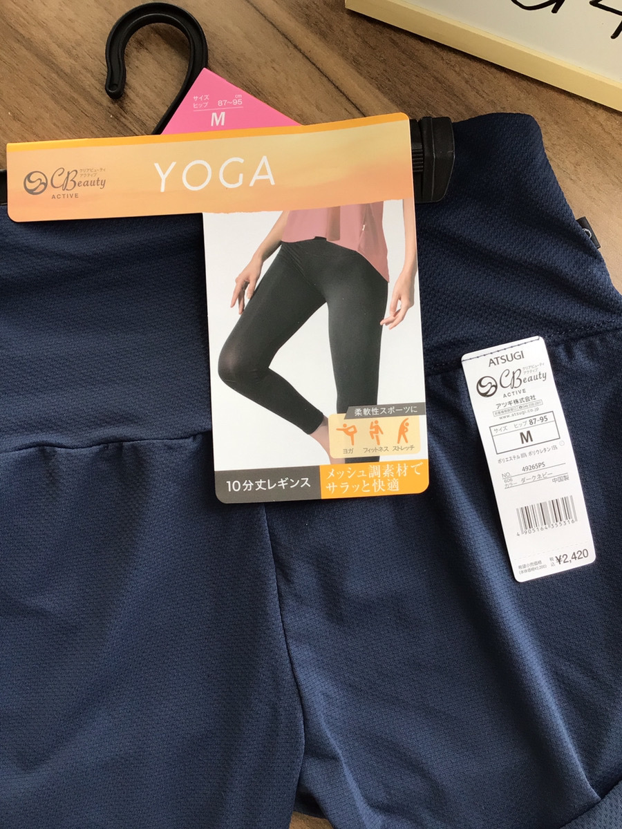 atsugi clear view ti active yoga mesh style leggings 8 minute height 49265PS lady's M