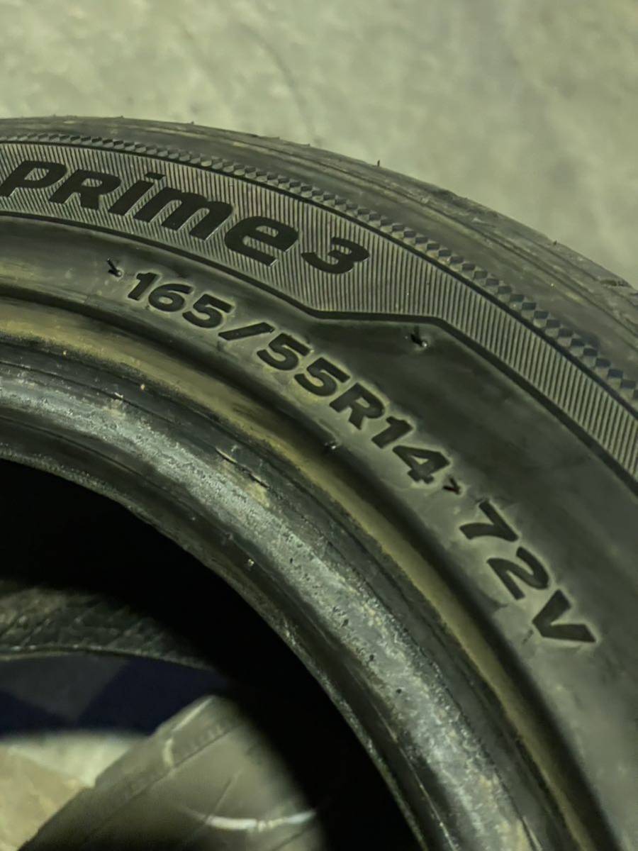 (4872)165/55R14 ゼスト ライフ AZワゴン eKスポーツ アルト パレット ４本セット 21年製_画像8